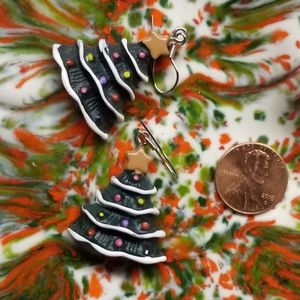 Christmas tree earrings